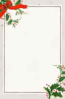 Free vector blank festive rectangular christmas frame background