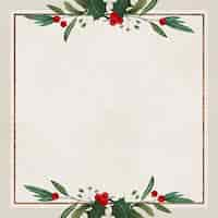 Free vector blank festive square christmas background