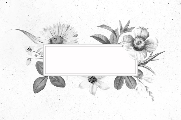 Free vector blank floral banner design vector