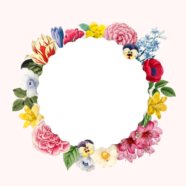 Free vector blank floral copy space