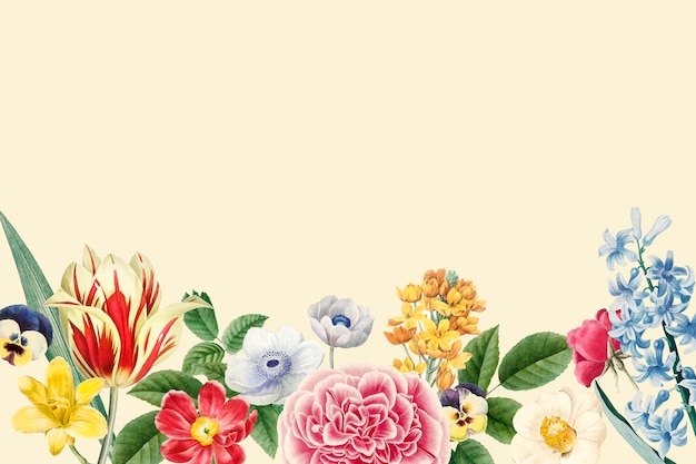 Free Vector blank floral copy space