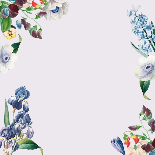 Blank floral copy space