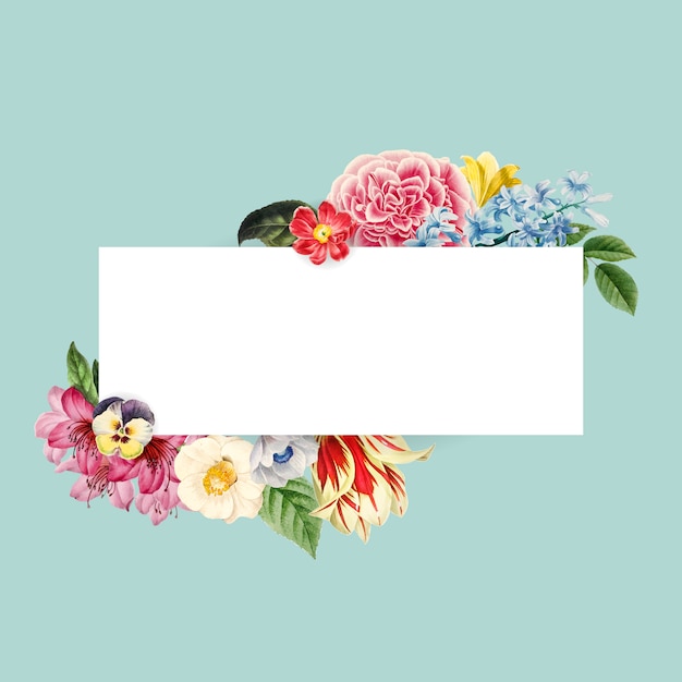 Blank floral copy space