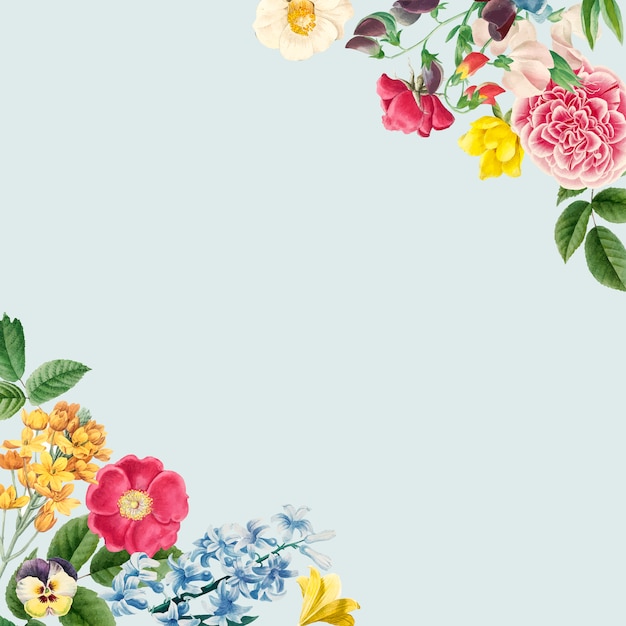 Free vector blank floral copy space