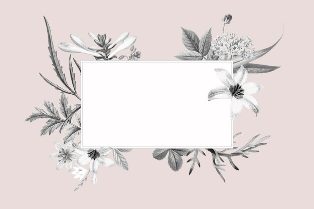 Blank floral frame design