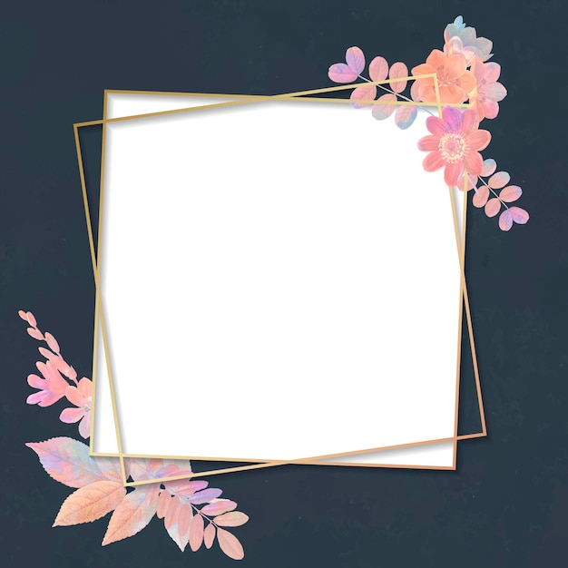 Free vector blank floral square frame