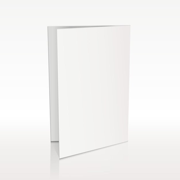 Blank folder white leaflet