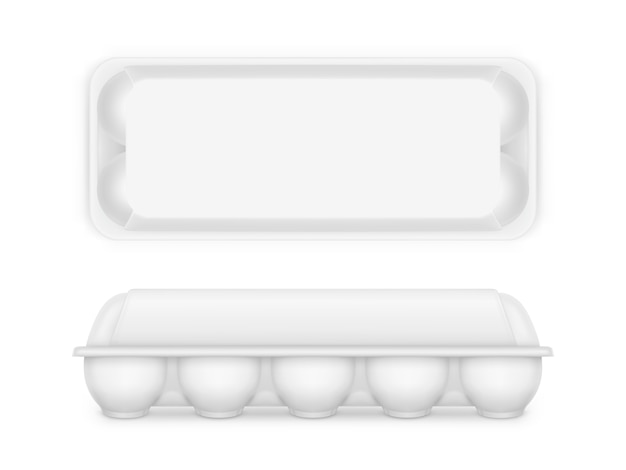 Free vector blank food tray box container