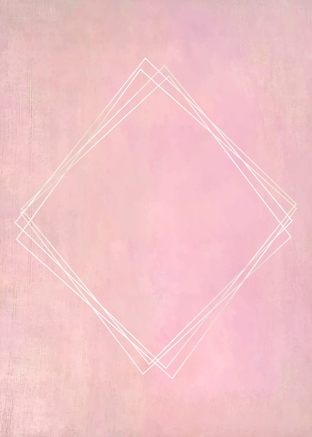 Blank frame on pastel pink paint