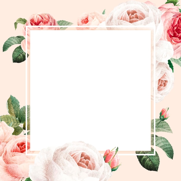 Free vector blank golden square frame vector