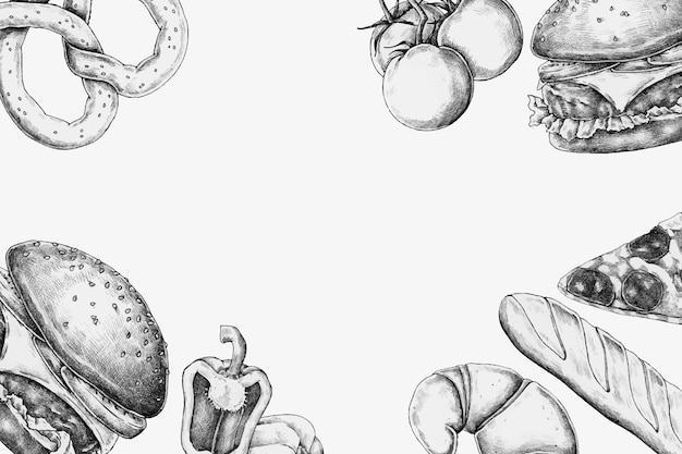 Blank junk food frame design
