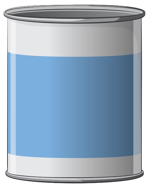 Free vector blank label tin can illustration