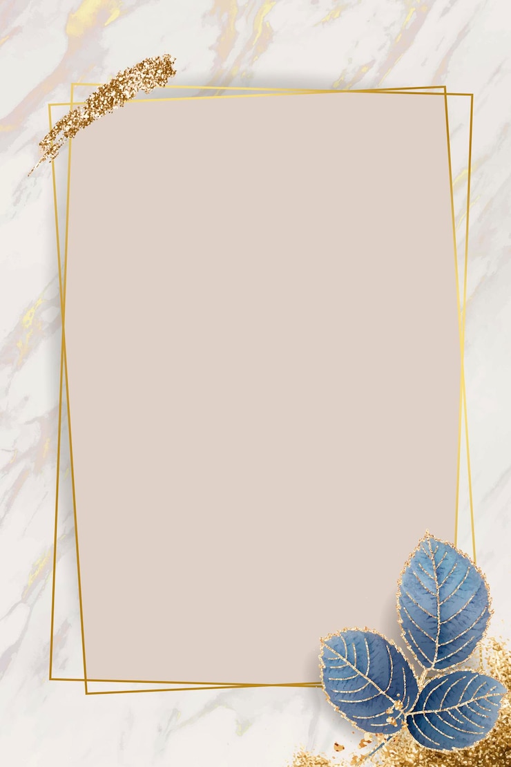 Free Vector blank leafy rectangle frame vector