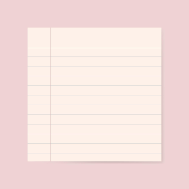 Free vector blank lined paper  graphic