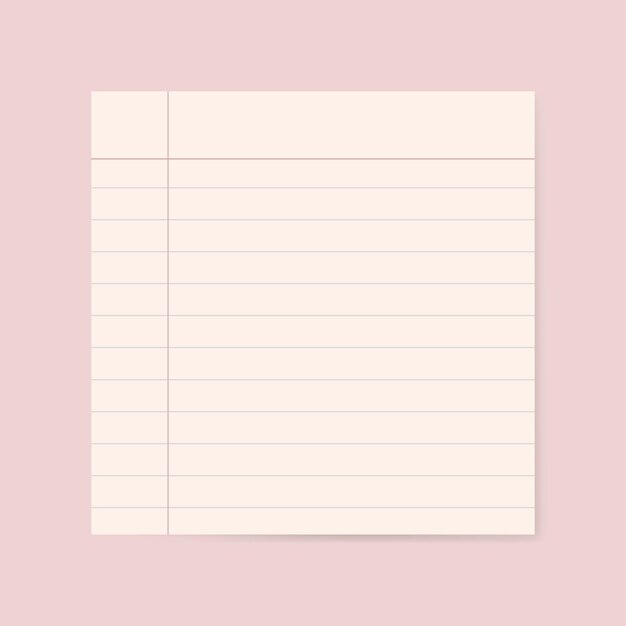 Blank lined paper  graphic