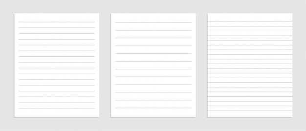 Blank lines note papet sheet set design