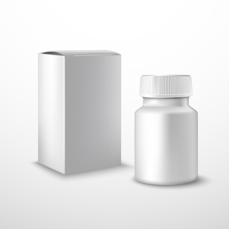 Free Vector blank medicine bottle
