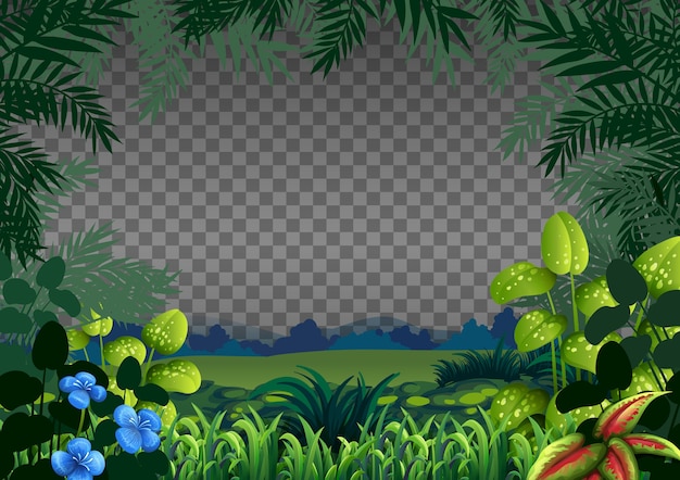 Free vector blank nature scene landscape on transparent background