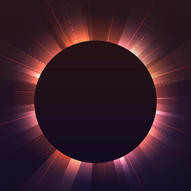 Бесплатное векторное изображение Пустой оранжевый круг неоновый вывеска вектор
