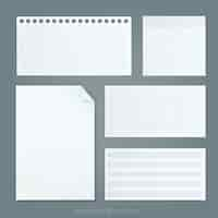 Free vector blank paper notes