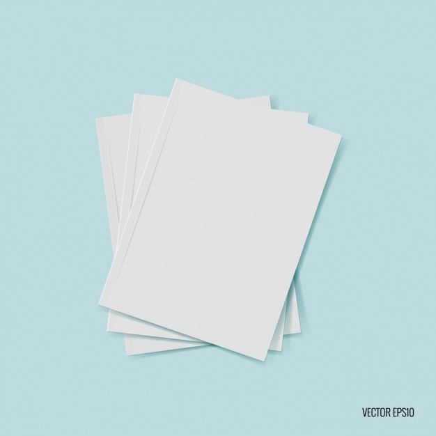 Free vector blank paper sheet stack