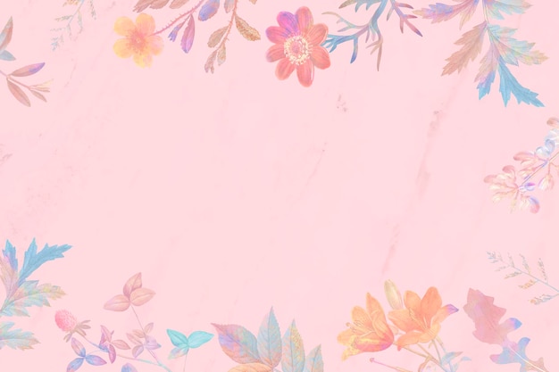 Blank pink floral background