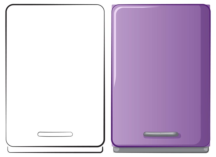 Free Vector blank and purple smartphone illustration