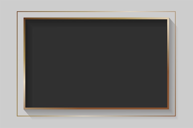 Vettore gratuito cornice astratta nera rettangolo vuoto