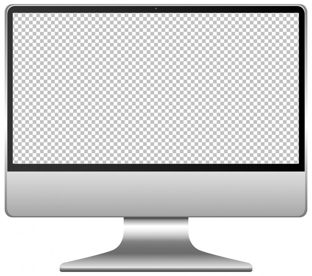 Blank screen computer icon isolated on white background