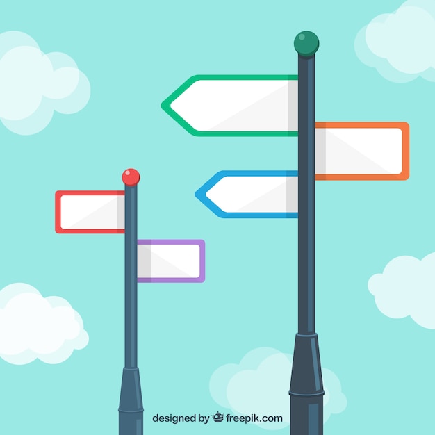 Free vector blank signpost