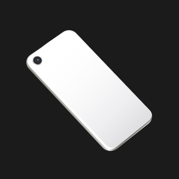 空白のスマートフォン、背面図