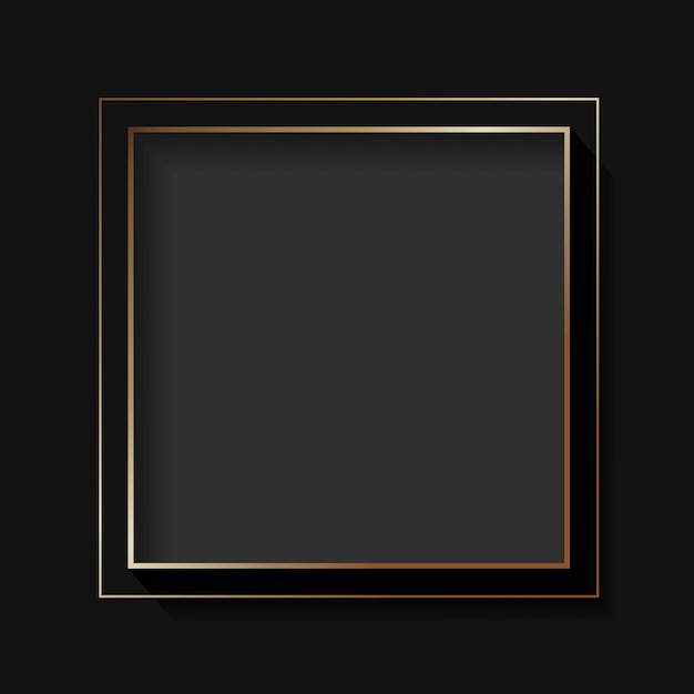 Free vector blank square black abstract frame