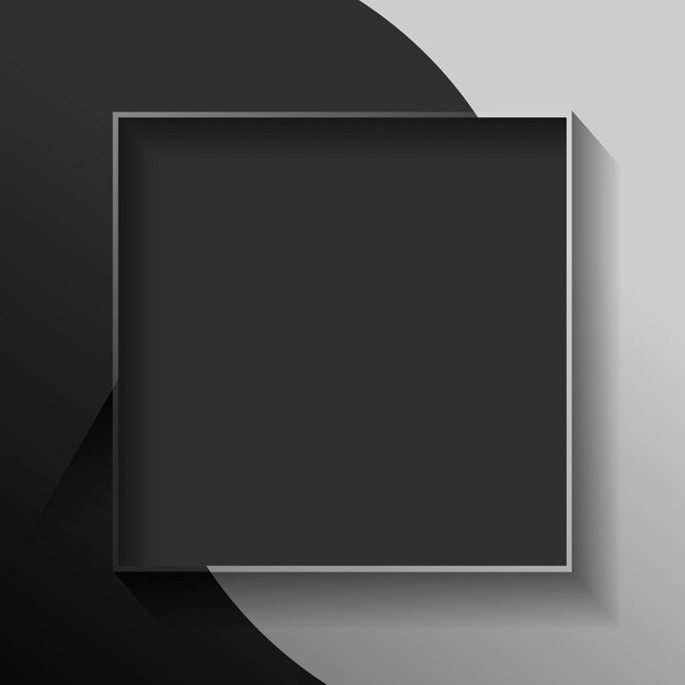 Blank square black abstract frame