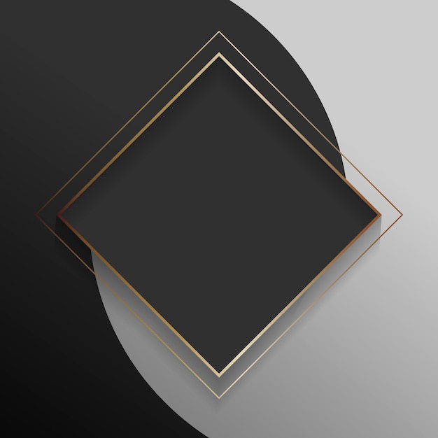 Free vector blank square black abstract frame