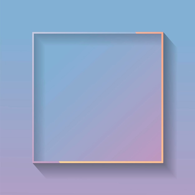 Пустая квадратная красочная абстрактная рамка