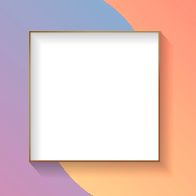 Blank square colorful abstract frame