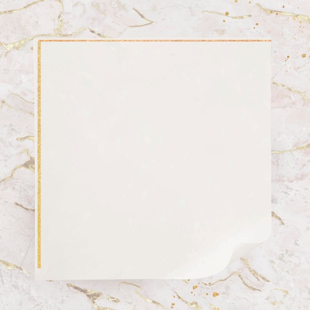 Blank square golden frame