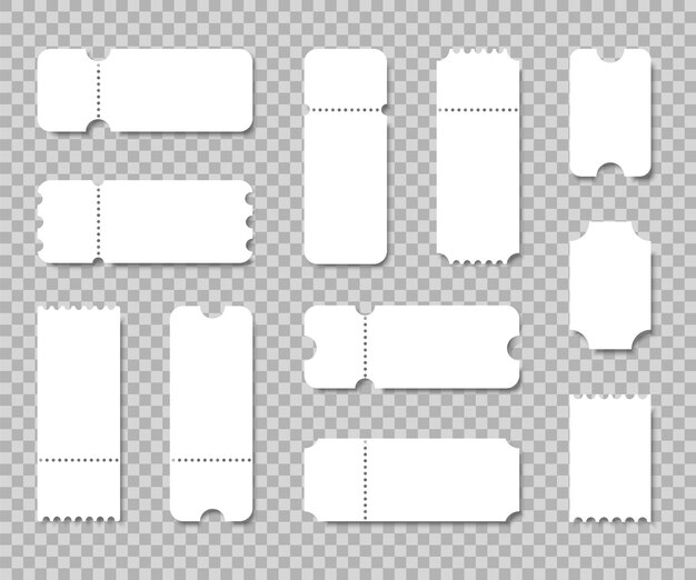 Free Vector Ticket Template Banners With Blue Abstract Background