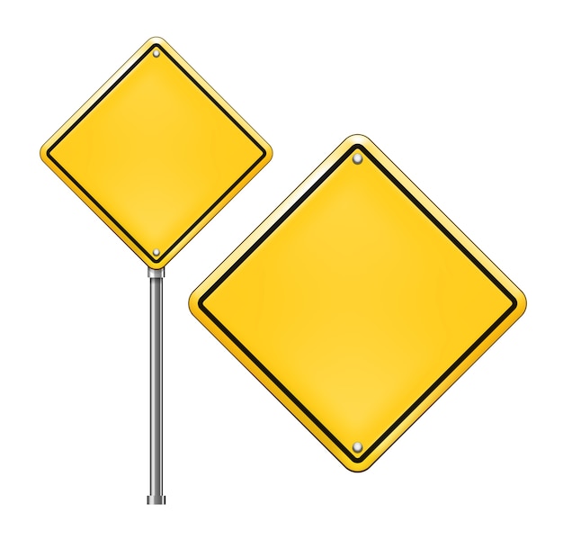 Blank traffic signs