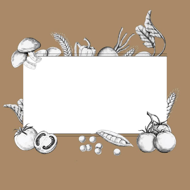 Free Vector blank vegetable frame design 