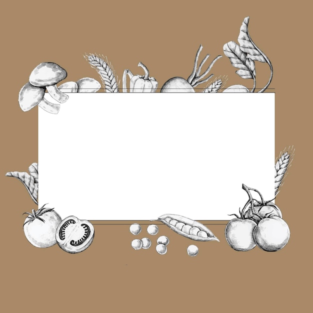 Blank vegetable frame design 