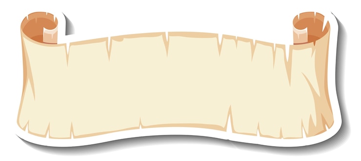 Free Vector blank vintage scroll paper