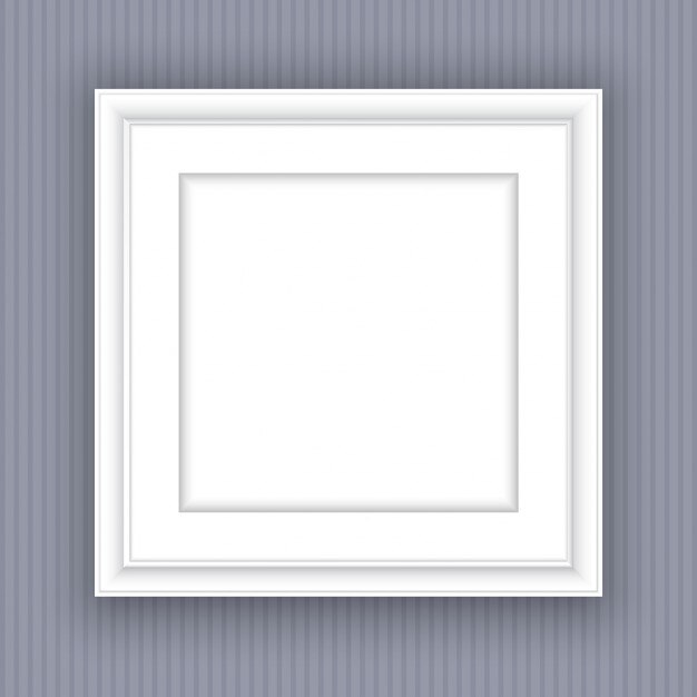 Free Vector blank white picture frame design
