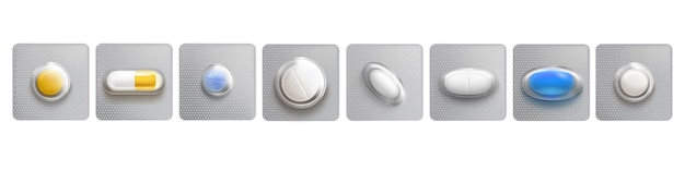 Blisters with one pill or tablet in pack medicine