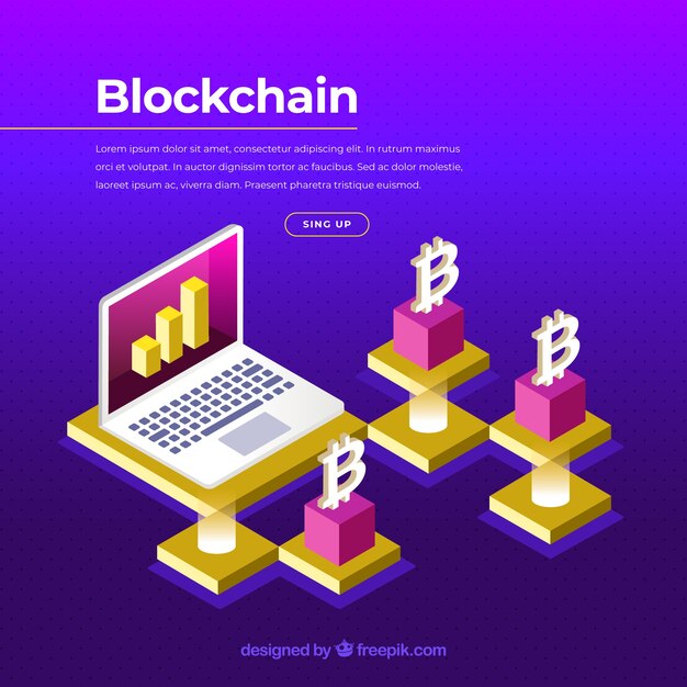 Концепция blockchain для целевой страницы