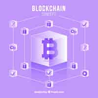 Бесплатное векторное изображение Концепция blockchain