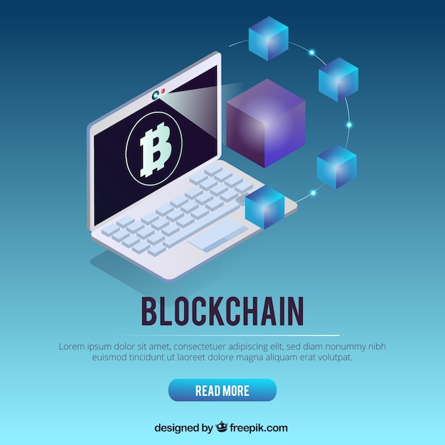 Blockchain landing page concept