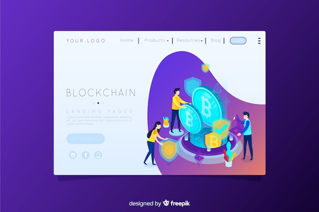 Blockchain landing page