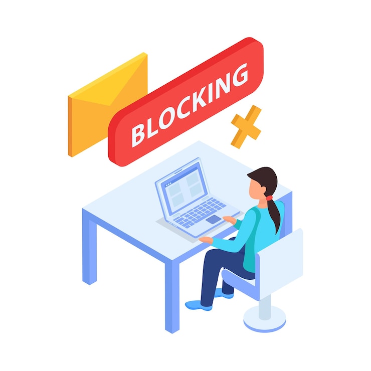 Free Vector blocking internet icon