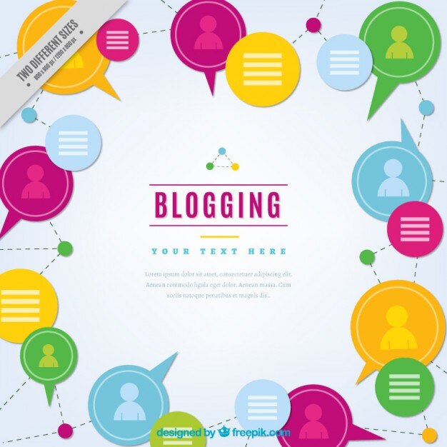 मुफ़्त वेक्टर blog background with speech bubbles 